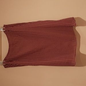 Liz Claiborne First Issue Skirt Burgundy and tan Size 14